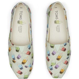 NIB Toms Green Matcha Boba Tea Shoes 11